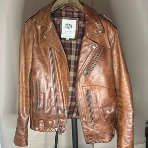 D73 Leather Biker Jacket - Worn twice- Medium